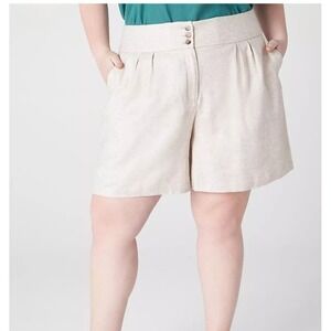 Lane Bryant Women's Size 22‎ Linen City Shorts Beach Minimalist Casual Comfort